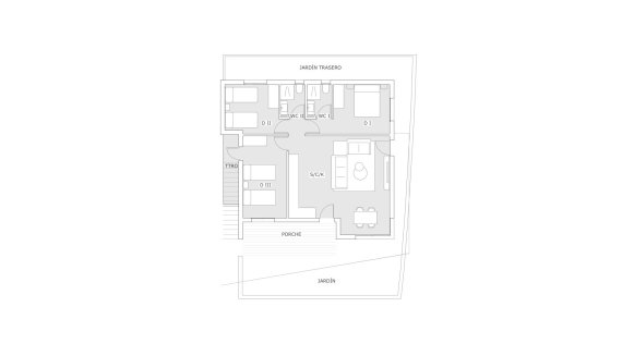 Bungalow floor plan, 3 bedrooms in HORIZON No. 4 (2D)